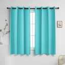 YGO Blackout Curtains for Bedroom Thermal Insulated Window Curtain Panels for Living Room 63 inches Long Room Darkening Window Treatment Sets 2 Panels Turquoise