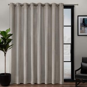 EXCLUSIVE HOME Loha Patio Grommet Top Single Curtain Panel, 108"x84", Beige