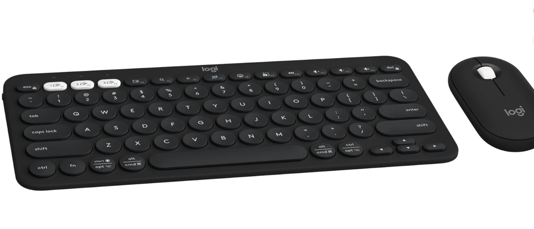 Logitech Pebble 2 Combo, Wireless Keyboard and Mouse, Quiet and Portable, Customizable, Logi Bolt, Bluetooth, EasySwitch for Windows, macOS, iPadOS, Chrome  Black