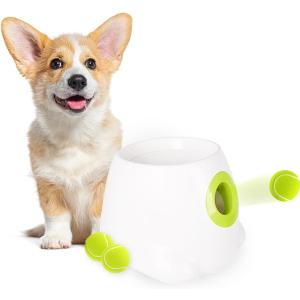AFP Automatic Ball Launcher Dog Ball Thrower Machine Interactive Hyper Fetching Toy for Large Dogs, 3 Tennis Balls Included, Max Version