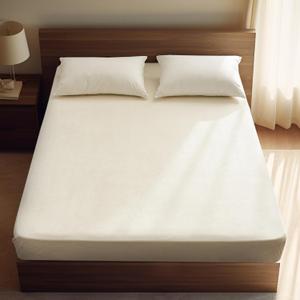 PHF Ultra Soft Velvet Fitted Sheet King Size, 16" Deep Pocket with Wider Stronger Elastic Band, Easy Fit Easy Care, 1 Pack Cozy Comfy Flannel Bottom Sheet for All Seasons, No Pillowcases, Cream