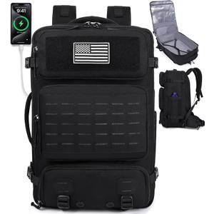 HILOMON Mens Travel Backpack 40L, TSA Approved Carry On X-Large Backpack with USB Charging Port Durable Water-resistant Convertible Duffle Luggage Bag Large Weekender Bag Daypack Fits 17.3 Inch Laptop