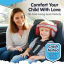 NapUp Adjustable Head Support for Car Seat Patented & Crash-Tested Anti-Bobbing Head Holder Strap, Comfortable Sleep Solution - Breathable Fabric, Kids Travel Accessories - Ages 2+ - Red
