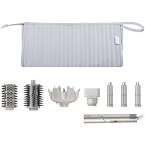 Lexeeco Dy son Air wrap Travel Case Hair Tools Travel Bag for Shark Flexstyle Carrying Case Portable Shark Hair Dryer Revlon Flat Curling Iron Organizer(Silver Gray)
