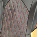 EKR Highlander Seat Covers for Toyota Highlander 2020 2021 2022 2023 2024 2025 2026,2nd Row Captain Chairs,Leather Car Seat Cover Full Set for Trucks SUV-Faux Leather(Black with Red Trim)