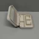 TANGZU Premium Leather Earphone Case, Water-Resistant Portable Earbuds Storage Case for Earphones, Audio Accessories, Eartips and Cables, White-Max