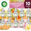 Air Wick Plug in Scented Oil Refill, 10ct, Summer Delights, Scented Oil, Air Freshener, Essential Oils, Eco Friendly Clear