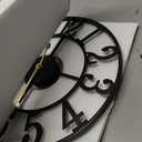 LEIKE Arabic Numeral Wall Clock 16IN Battery Operated Black, Silent Non Ticking, Wall Clocks for Living Room Decor, Small Classic for School, Office, Home, Kitchen, Bedroom