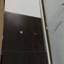 Furinno Cubicle Book Shelf, 4-Cube Vertical Thick Frame Bookshelf, Horizontally Reversible Bookcase with Open Back, 14.6" x 15.9" x 58", for Living Room, Bedroom, Home Office, Black Dark Oak