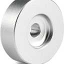 45 RPM Record Adapter 7 Inch Vinyl Record Solid Aluminum Dome 45 Adapter for Turntables (32G, Silver)