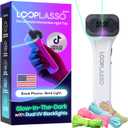 NANO Glow-in-the-Dark String Shooter Toy with Built-in UV Blacklight, Interactive STEM Toy for Kids and Adults, Viral Rave Accessory and Light Show Gadget