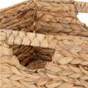 Seville Classics 2-Pack Handwoven Water Hyacinth Storage Cube Baskets, 2-Piece Basket Set