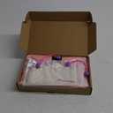 JenPen 4 Pcs Halloween Cartoon Costume Pink T-Shirt and Purple Leggings White Socks Purple Hair Ties Set for Girls Costume L