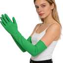 St Patricks Day Gloves, 1 Pair Men's and Women's Long Green Gloves, Breathable Green Gloves Costume for Christmas, Halloween, Saint Patrick's Day Cosplay (Green)