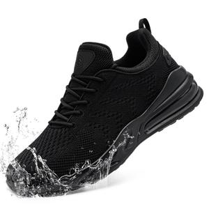 LARNMERN Men Non Slip Work Sneakers Water Resistant Food Service Zapatos Trabajo Antideslizantes Walking Shoes Waterproof Shoes Slip-on, Size 7.5