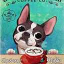 UIBDVKS Art Boston Terrier Dog Coffee Company 5D Diamond Painting Kits for Adults DIY Paint by Number Full Round Diamond Beads for Home Recreation and Wall Decoration 12x16 inch