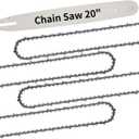 20 Inch Chainsaw Bar and Chain Combo for Husqvarna, Replacement for Saw Chains, 3/8" Pitch, 050" Gauge, 72 Drive Links Fits Husqvarna 455, 460 Rancher 570, Poulan PP5020AV(4 Chains +1 Bar)