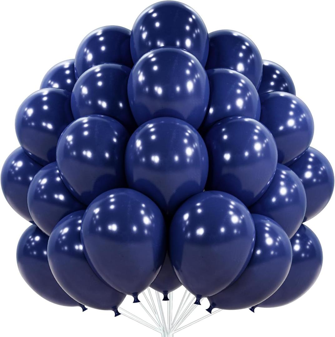 PartyWoo Navy Blue Balloons 100pcs 12 Inch Dark Blue Latex Helium Balloons for Graduation New Year Wedding Sports Theme Boy Baby Shower Men Birthday Bachelorette Party Decorations Blue-Z90