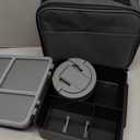 Bento Lunch Box with 8oz Soup Thermo, Kids Leakproof 4 Compartment Lunch Food Containers with Sauce Cup and Ice Pack, Kids Thermo Insulated Hot Food Jar and Lunch Bag for School, Trvael-Black