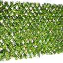 Naturae Decor PVC Expandable Trellis - Outdoor Privacy Screen - Sturdy and Flexible - Realistic Look - 36 in x 72 in - Schefflera Leaves
