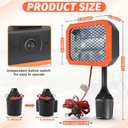 48V Golf Cart Heater Golf Cart Accessories, 400W Safe & Fast Heating Electric Heaters for Golf Cart, Battery Operated Heater with 360 Adjustable Angle Carbon Fiber Heating for Club Car/Yamaha/EZGO