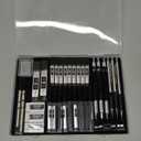 Nicpro 37PCS Art Mechanical Pencil Set, 4PCS Metal Drafting Pencil 0.3mm, 0.5 mm, 0.7 mm, 0.9 mm & 2PCS 2mm Lead Holder (6B 4B 2B HB 2H 4H Colors) For Sketching Drawing With 23 Tube Lead Refills Case (Black)