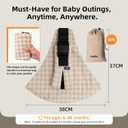 Baby Sling Carrier for Toddler, Houndstooth Baby Carrier Sling, Premium Cotton Linen Adjustable in Both Front and Back Shoulder Strap, Portable and Lightweight Toddler Carrier
