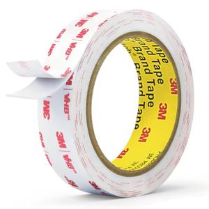 3M Double Sided Tape,1in X 9.85ft Heavy Duty Removable Mounting Tape for Wall, White Sticky Foam Tape, Picture Hanging Strips, Waterproof Adhesive Strips for LED Light