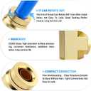 TAILONZ PNEUMATIC 5PCS 3/8 Inch Tube OD DOT Tee Out Pipe Air Fittings PE-3/8,Push to Connect Fittings Air Brake Pipe Fittings for Cars、Trucks、Air Brake Systems、Etc.