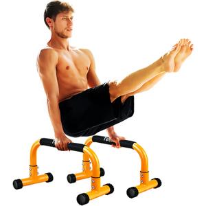 Push Up Bar, Parallettes Bars For L-sit & Dip, Heavy-Duty No Wobbling Parallel Bars Stand For Handstands, Full Planche, Calisthenics, 9.5in High Workout Stands for Home Fitness Training