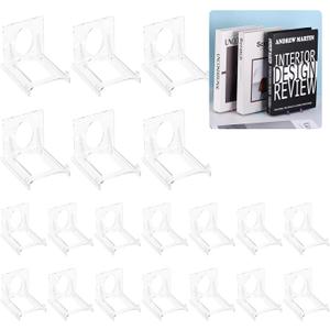 uxcell 20 Pack Book Display Stands, 2" Adjustable Display Holder Mini Clear Easel Collector Stand for Displaying Comics, Magazines, Postcards, Art works, DVDs, Medals, Transparent