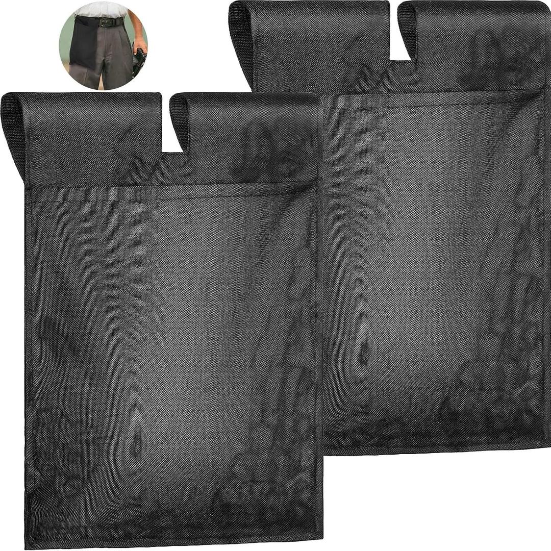 2 Pieces Umpire Ball Bag Umpire Gear Baseball Softball Umpire Bag Quality Woven Polyester Fabric for Baseball Softball with Belt Extra Large