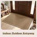 MontVoo-3x5 Outdoor Rug Porch Entryway Rug-Polypropylene Indoor Outdoor Rugs for Entryway Kitchen Balcony Patio, Textured Weave, Durable, Fade-Resistant, Non-Shedding, Modern Neutral Brown