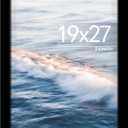 19x27 Picture Frame, Black 19 x 27 Poster Frame for Horizontal or Vertical Wall Mounting, 1 Pack