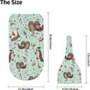 Cute Sea Otters Newborn Swaddle Blankets Beanie Hat Sets, Soft Otter Baby Stuff Blanket Swaddle Sack for Baby Shower Infant Boy and Girl Gift