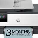HP OfficeJet Pro 8125e Wireless All-in-One Color Inkjet Printer, Print, scan, Copy, ADF, Duplex Printing Best-for-Home Office, 3 Month Instant Ink Trial Included, AI-Enabled (405T6A)