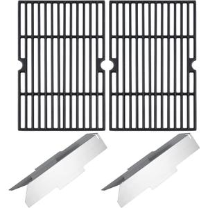 Charbrofire 70-01-634 DGF350CSP DGF350CSP-D Grates and Heat Tent Replacement Parts for Dyna Glo Grill Grates Heat Plates DGF350SNP DGF350SNP-D DG1-70-01-634-R 101-03011 70-01-635 Heat Shield