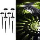LightInTheBox 6 Packs Solar Path Light Outdoor LED Landscape Light Auto On/Off IP44 Waterproof Pathway Garden Lights for Backyard Lawn Patio Garden Halloween Christmas