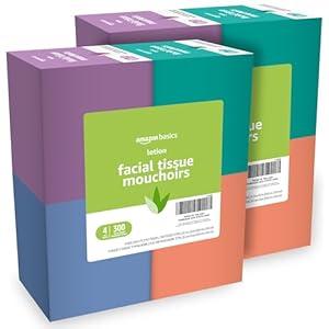 Facial Tissue, 2-Ply, 300 Count | With Lotion | 8 Packs