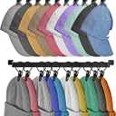 Hat Rack for Wall Baseball Cap Set of 2, Metal Hat Hanger with Hooks, Wall Mount Cowboy Hat Storage Display Sock Scarf Organizer for Door Closet Entryway Bedroom
