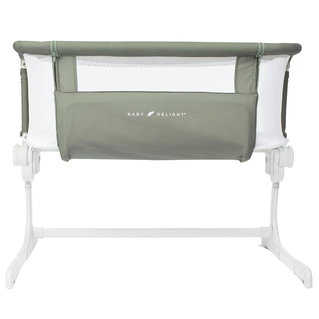 Baby Delight Beside Me Dreamer Bassinet | Bedside Sleeper & Baby Bassinet | 6-Position Height Adjustment | 100% GOTS Certified Organic Cotton Fabric | Organic Sage