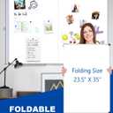 XBoard Magnetic Dry Erase Board 48 x 36 Inch, 4' x 3' Foldable White Board for Wall with Marker Tray, Silver Aluminum Frame Folding Message Presentation Board