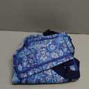 yookee home Mahjong Bag Neoprene Mahjong Tile Bag with Two Wrappers (Case Only), not Include Mahjong Accessories Mahjong Tote Bag for Women or Men Blue Paisley