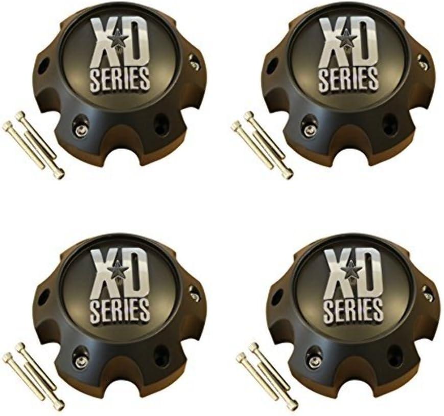 KMC XD 1079L145MB Set of 4 Matte Black Center Cap for 6X139.7