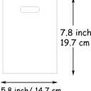 Joyhey 100 Count 5.8" x 7.8" Small Plastic Merchandise Bags, Shopping Retail Boutique Bags with Die Cut Handles - White Thank You