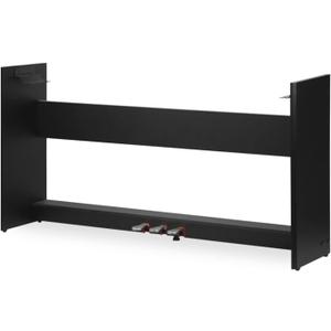 Wooden Furniture Stand With 3-Pedal Unit System Compatible for Yamaha P48 P85 P95 P105 P115 Digital Piano Keyboards, (Black)