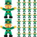 Hanaive 24 Pcs St Patricks Day Leprechaun Figurine Mini Leprechaun Toys PVC Miniature Irish Figurines Green Decor for St Patricks Day Party Hide and Seek Garden Table Decorations, 2.4 x 2.4 Inche
