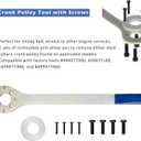 Yoursme Crank Pulley Tool with Screws Wrench Holder Kit for Subaru Imprezas Foresters XT Legacy Outback Baja SVX Saab 9-2X