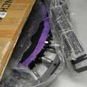 Kanchimi 40" Folding Mini Fitness Indoor Exercise Workout Rebounder Trampoline with Handle, Max Load 330lbs(Purple)