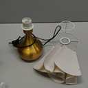 Small Table Lamp Pleated Table Lamp Fabric Shade Desk Lamp Gold Base Mini Bedside Nightstand Lamp with Beige Lampshade Cute Night Light Modern Lamp for Bedroom Home Living Room Kitchen Nursery Decor